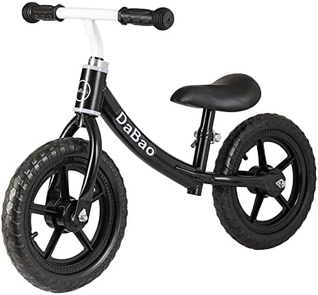 DaBao Balance Bike, Toddler Balance Bike for 2 3 4 5 Year Old, 12 Inch Wheels Kids Balance Bike, No Pedal Training Bike, Baby Balance Bike with Footrest & Adjustable Seat Height