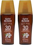 Corine de Farme - Aceite Seco Protector SPF30 - Protección Solar UVA UVB - Bronceado Radiante - Monoi de Tahití - Clean Beauty - Fabricación Francesa - 150 ml (Paquete de 2)