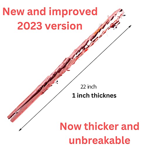 Pinata Stick And Blindfold With Rope. Wooden. Now Unbreakable. Super Sturdy. New And Improved 2023 Version. Now Much Thicker. Comes With Rope And Blindfold. 22 Inches Long, 1 Inch Thick (Diameter). (Rose Gold With Rope) #TOP1