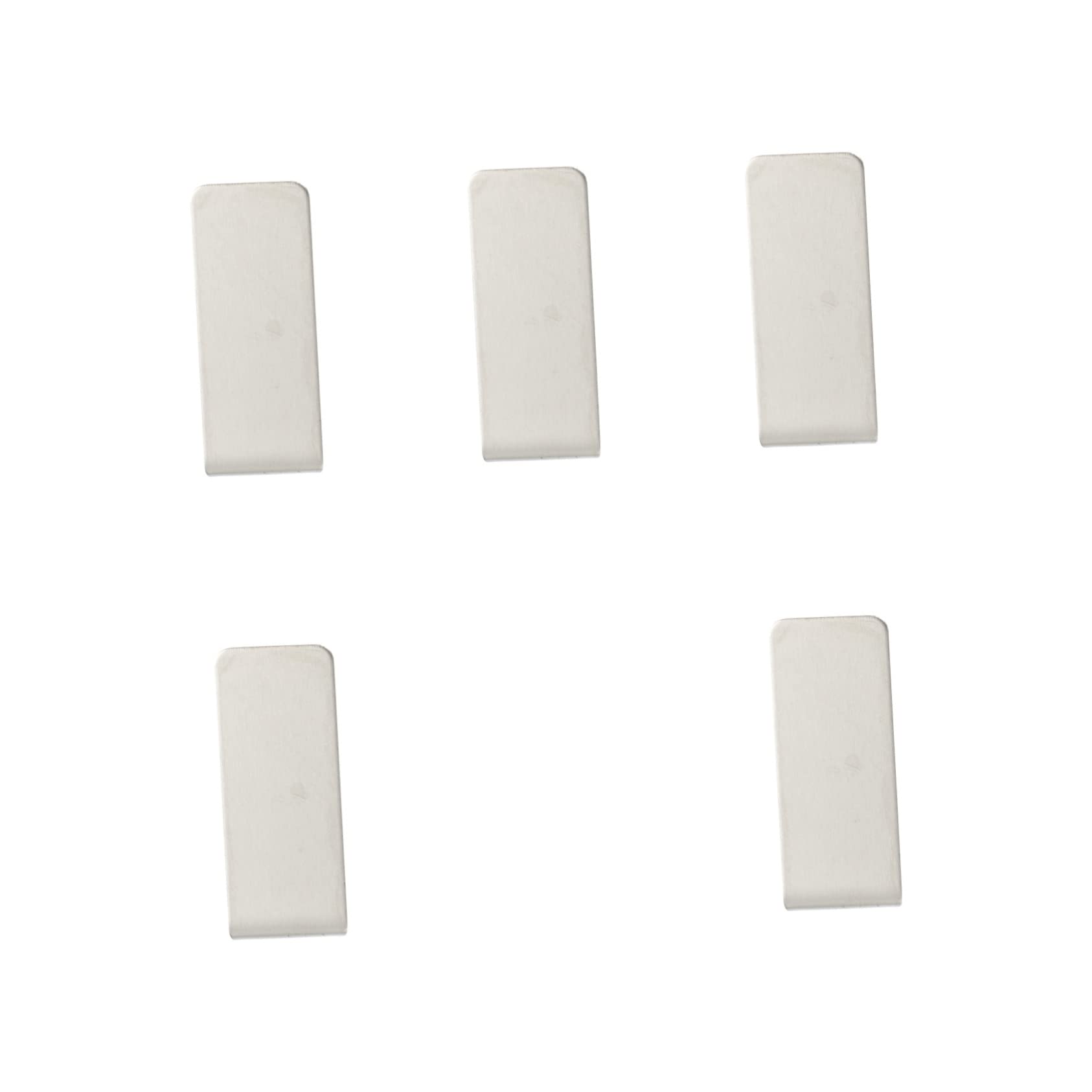 Ipetboom 5pcs Hand Tent Pen Clip Multi-Function Money Holders Stainless Money Clips Portable Money Holders Multi- Function Money Holders Professional Money Clips Silver Stainless Steel