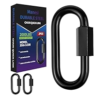 4Pcs Locking Carabiner, Stainless Steel Chain Quick Links D Shape - View #8