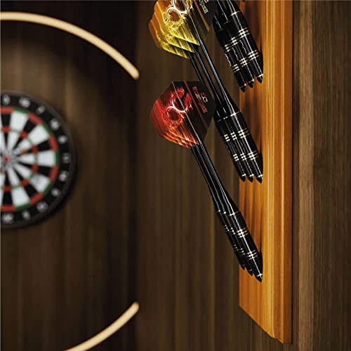 Cc-Exquisite Dart Holder | Wall Mounted Dart Caddy | Black Solid Wood Dart Storage Rack | Displays 12 Steel/Soft Tip Darts | Precision Drilled Holes | Compatible With All Sisal & Electronic Dartboards… #TOP2