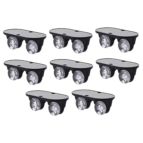 HOOTNEE 8pcs Box Sticky Roller Wear-resistant Wheels Plastic Black