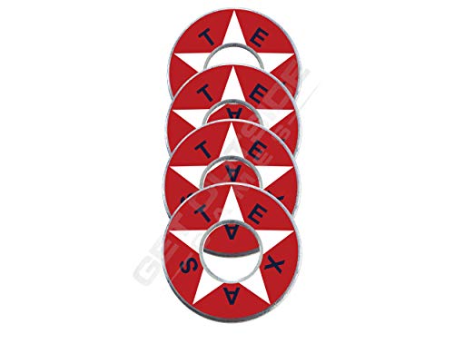 Get Outside Games 4 Texas Star VVashers - Washer Toss Board Game Washers (Red, 4 VVashers with Washer Locker)