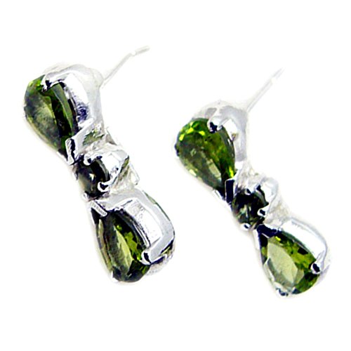 Boucles d'oreilles péridot naturel vert le cadeau idéal pour femme