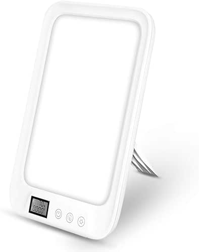 Lampe de Luminothérapie 10000 Lux, Luminotherapie avec 3 Couleurs et