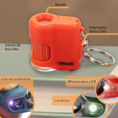 Microscópio Chaveiro LED Zoom 20x - foto 3