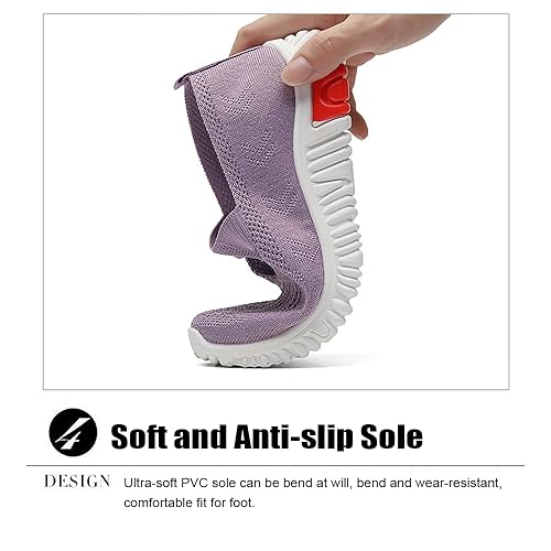 Domary Mocassins sapatos femininos deslizamento em sapatos de caminhada arco apoio oco casual confor