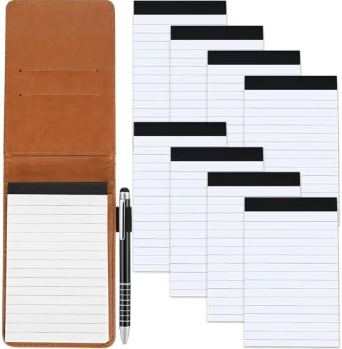 Meetory 11 Pcs Small Pocket Notebook Mini Notepad Set, Included A7 Pu ...