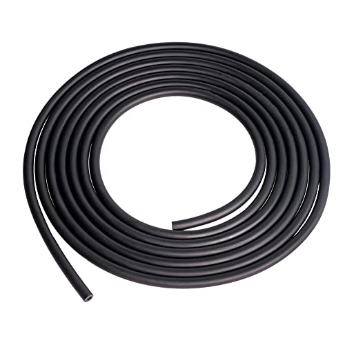 Feelers Natural Latex Rubber Tubing Tube 1/8" (3mm) ID x 1/4" (6mm) OD Black Speargun Band Slingshot Catapult Tube Rubber Hose, 1M Length