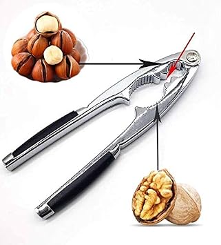Nutcrackers Walnut Pecan Nut Cracker Heavy Duty Shell Cracker Seafood Walnut Opener Tool with Non-Slip Handle and 1 Pick