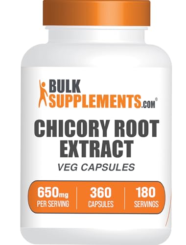BulkSupplements.com Chicory Root Extract Capsules - 360 Capsules (Pack of