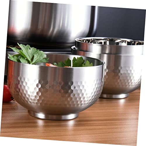 Bestonzon 12 Pcs Stainless Steel Rice Bowl Rice Bowls Japanese Asian Soup Bowl Mixing Bowls Stainless Steel Large Serving Bowl Metal Salad Bowl Porridge Household Rice Bowls Metal Bowls Asia #TOP6