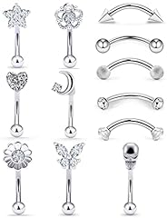 16G Silver white Rook Piercing Jewelry