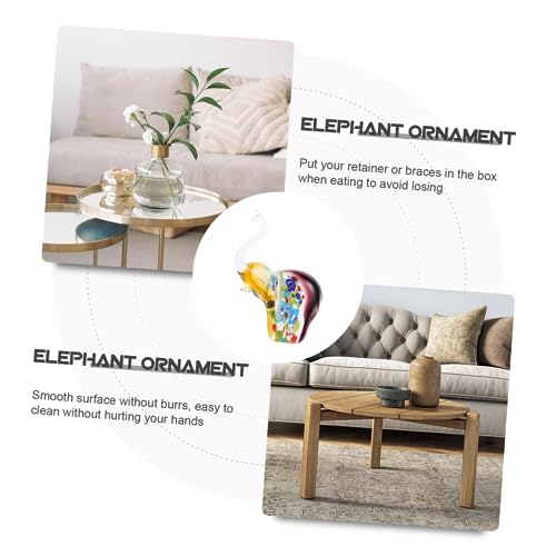 Figurine éléphant en verre stable pour décorer sans risque de chute