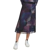 DKNY Women's Sportswear Skirt,Black Multi,XL