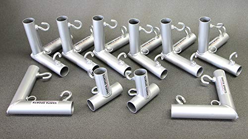 Vanta Sports Triple 10' Diy Powder Coated Rust Resistant 10 Piece Golf Frame Corner Kit Fittings With Threaded Eye-Bolts #TOP1