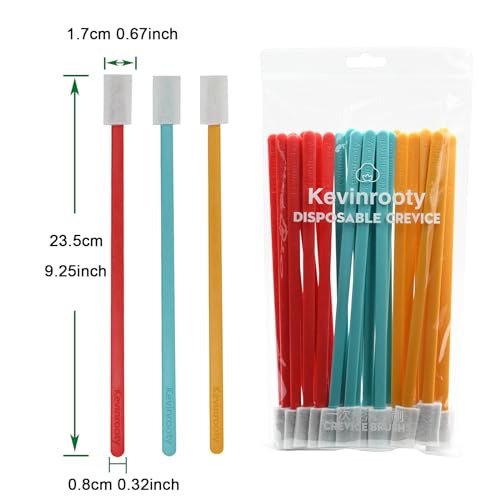 Image of 30PCS Disposable Crevice Cleaning Brush kit, Disposable Toilet Brush, Disposable Window Sill Cleaning, Keyboard Cleaning, Car Air Conditioner Cleaning (Color Mixing)