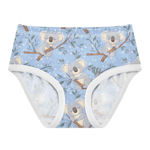ZZKKO Cute Koala on Branch Girls Underwear Toddler Panties for Girls Comfort Brief Size 2-8T