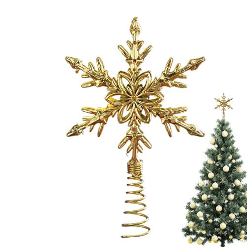 de sapin de Noël doré, tournesol, étoile à huit pointes, flocon de neige, décoration de Noël dorée pour hôtels, restaurants