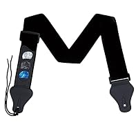 High-quality material: Made of breathable and durable cotton with PU leather ends, fine stitching, and comfortable to wear. The guitar strap provides secure hold and a soft surface that neither slips nor digs into the shoulder. ADJUSTABLE PRACTICAL S...