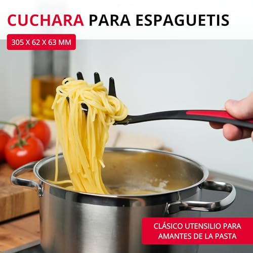 Miniatura 2 de Westmark Cuchara Para Pasta Y Espaguetis, Longitud: 30,5 Cm, Gallant, Negro Rojo, 29602270
