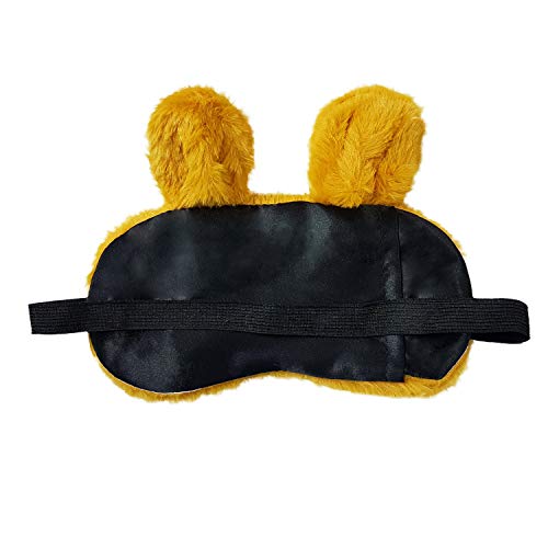 Image of Jenna Eye Mask for Sleeping with Adjustable Strap Super Soft Sleeping Mask Blind Fold for Comfortable Sleep Travelling Sleep Mask Pad for Girls Sleeping (Bunny-Yellow-Gel)