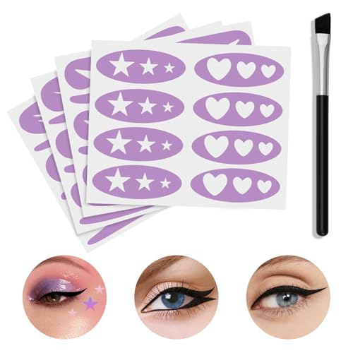 Stencil adhesivo para delineador de ojos 4 hojas miniatura 1