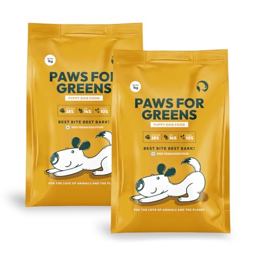Image of Plant Based Vegan Dog Food for Puppies | Dry Puppy Food with High Protein & Fibre | Supports Gut Health, Digestion & Complete Nutrition (Puppy Food 2kg)