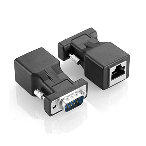 Mobestech 2 Pcs Cabeça Extensor VGA Adaptador Conversor Extensor VGA RJ45 Cabo Amplificador de Exten