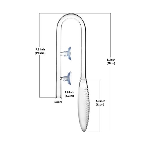 Jardli Violet Glass Inflow Pipe For Aquarium Planted Tank (17Mm For 5/8''(16/22Mm) Tubing) #TOP2