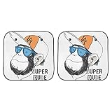 ◆ Diseño innovador de 2 piezas: los parasoles son dos tonos rectangulares idénticos que miden 28 x 28 pulgadas （72 x 72 cm）. Se aclimatan completamente al parabrisas de su vehículo. Instale vertical u horizontalmente para crear un ajuste perfecto.