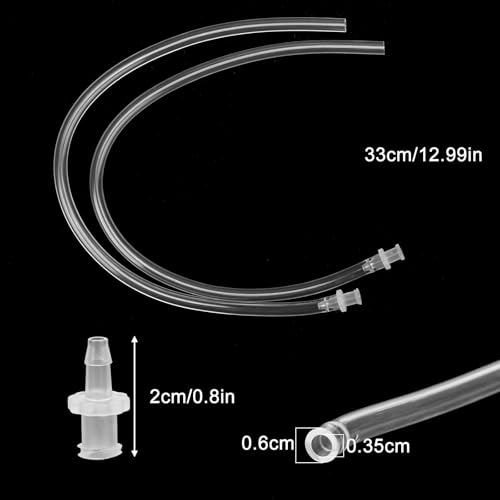 Image of 2pcs 60ml Plastic Syringes with 2pcs 13in Tubing and Luer Connections | Individually Sterile Packed, Luer Connection Tips, 2 Tubes & 2 Nozzles, for Measuring, Watering, Refilling & Feeding