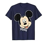 19DNMC00006A Disney Mickey Mouse Smile Face Portrait Graphic T-Shirt