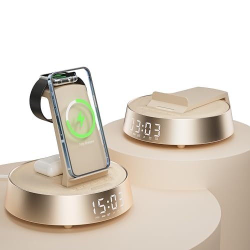 Wireless Alarm Clock with Wireless Charging Station
