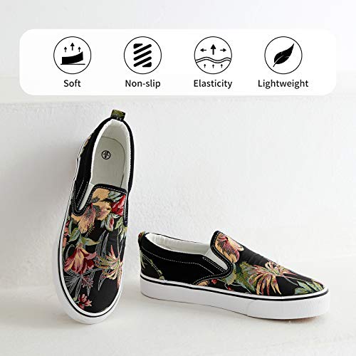 Women's Slip on Shoes Fashion Canvas Sneakers Low Top Casual Shoes Non Slip Loafers2