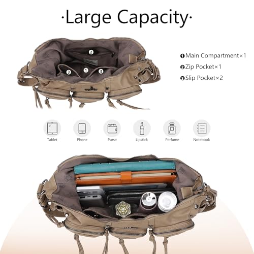 Image of Angel Kiss Hobo Bags Purse for Women Y2K Shoulder Bag Multi Pockets Designer Satchel Studded Handbags with Strap