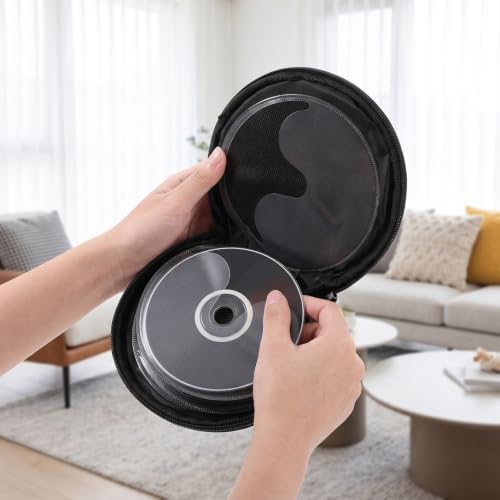 20 Capacity Portable CD Wallet with Round Dividers CD Case for Car — 사진 5