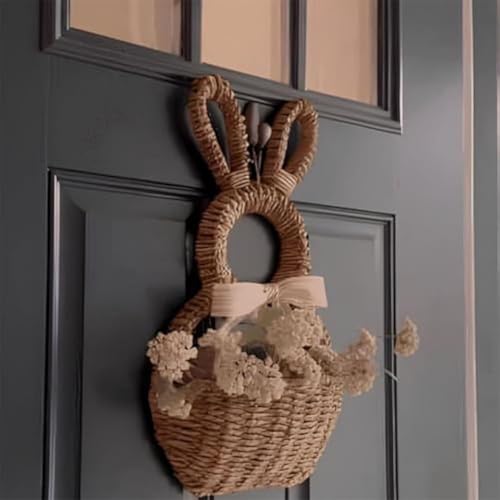 Panier mural en osier évite les décors jetables pour Pâques