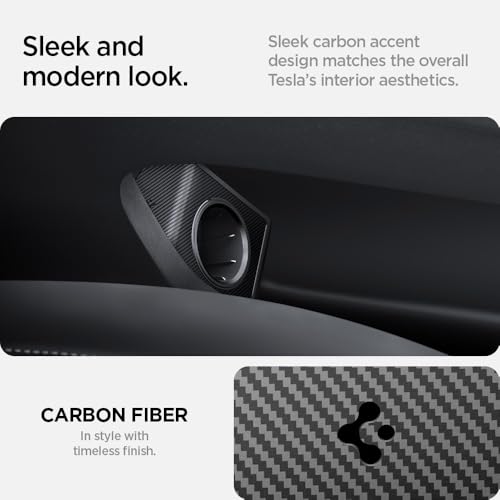 Image of Spigen J1772 Charging Adapter Door Dock for Tesla Model X (2022 and After only) (J1772 Charging Adapter NOT Included) - Black