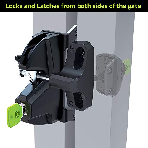 D&D Technologies LL3PWA Lokklatch Plus, Locking Privacy Gate Gravity Latch thumb #1