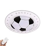 WXHC Kinder-Lichter, LED-Acryl-Cartoon-Deckenleuchte, kreative Fußball-Deckenleuchten, Kinderzimmer-Lichter, Kinderzimmer, Mieter-Schlafzimmer, schwarz, aurora-frei, abgelenkt, 52 x 10 cm