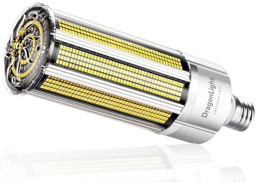DragonLight Newest 200W Commercial Grade Corn LED Light Bulb Fanless (1000 Watt MH/HPS Replacement) E40 Large Mogul Base LED Lamp 5000K Daylight 27,000LM