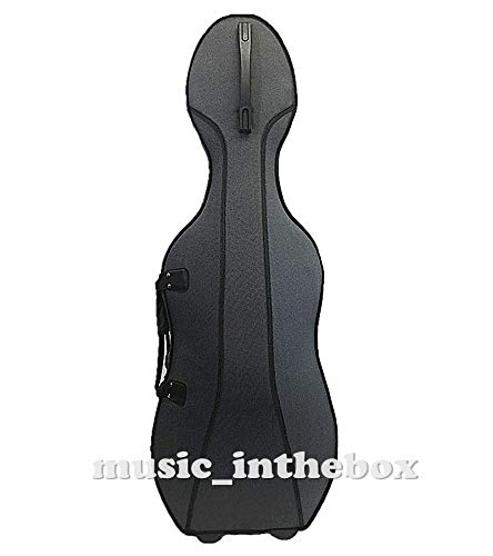 New 1/2 Gray Color Cello Foamed Case With Two Wheels/Extra One Rosin #TOP2