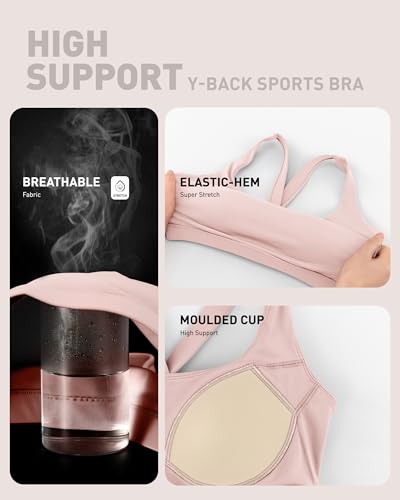 Image of RUNNING GIRL Sports Bras for Women, Molded Cup High Impact Sports Bra Workout Bras for Women High Support Racerback