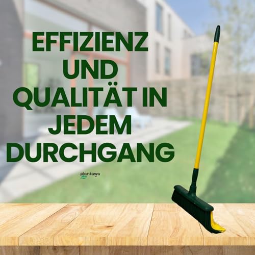 PLANTAWA Kunstrasen Besen mit Stiel | für die gründliche Reinigung von Kunstrasen und Straßen | strapazierfähig langlebig ergonomisch leicht zu bedienen | ideal für den Garten Balkon und Außenbereiche