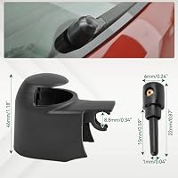 XUKEY Heckscheibenwischerarm Abdeckkappe Scheibenwaschdüse 6Q6955435D 3B9955985A, 2 Stück Scheibenwischer Düse Scheibenwischerarm Kappe für VW Passat Touran Polo Tiguan Golf Caddy Skoda – Ansicht 7