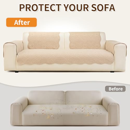 PJLZJFBY Floral Pattern Non-Slip Quilted Sectional Couch Covers Washable - image 4