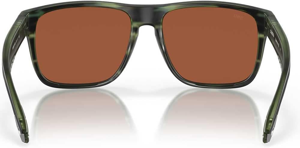 Costa Del Mar Sunglasses for Men - Spearo XL Mens Polarized Sunglasses, UV Protection for Fishing, Boating & Beach - Matte Reef/Green Mirror 580G - 59