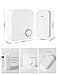 FOVKSUC Wireless Doorbell, Waterproof Door Bell with 60 Chimes, 5 Volume Levels & Mute Mode, Loud Door Bell Ringer Wireless for Home Classroom Office (1 Receiver & 1 Button, White)